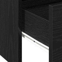 Produktbild för Kaffeebord med låda Svart Ek 102 x 55 x 43,5 cm Konstruerat trä