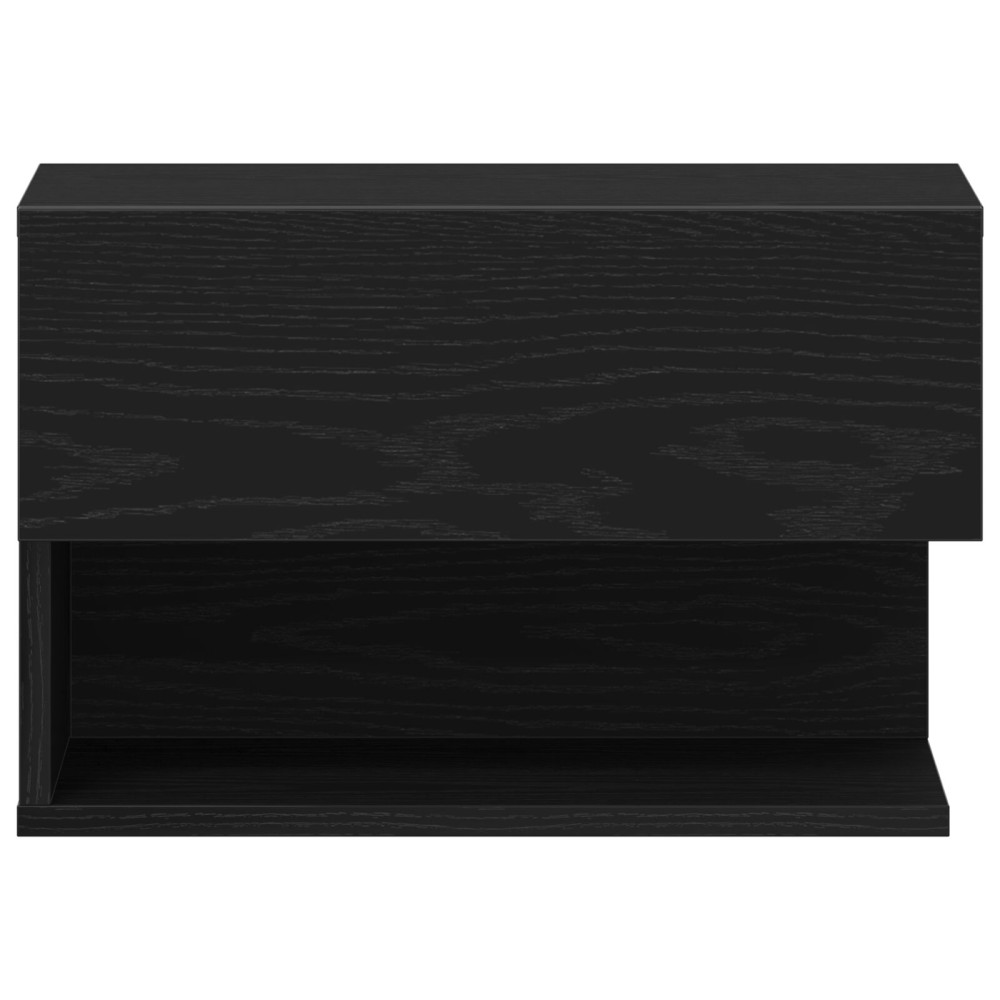 Produktbild för Nattduksbord 2 pcs Svart Ek 46 x 30 x 30 cm Konstruerat trä