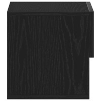 Produktbild för Nattduksbord 2 pcs Svart Ek 46 x 30 x 30 cm Konstruerat trä