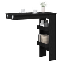 Produktbild för Vägg Barbord Svart Ek 102 x 45 x 103,5 cm Konstruerat trä