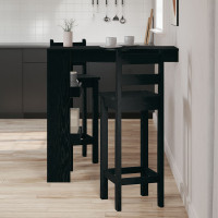 Produktbild för Vägg Barbord Svart Ek 102 x 45 x 103,5 cm Konstruerat trä