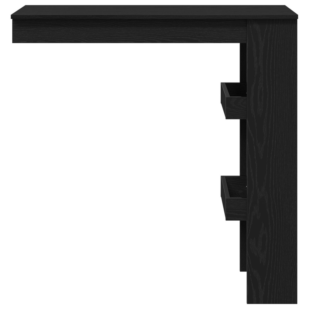 Produktbild för Vägg Barbord Svart Ek 102 x 45 x 103,5 cm Konstruerat trä