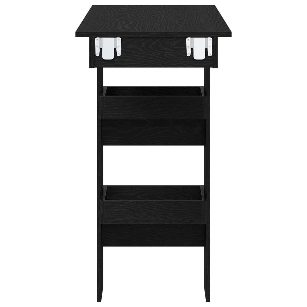 Produktbild för Vägg Barbord Svart Ek 102 x 45 x 103,5 cm Konstruerat trä