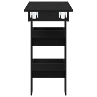 Produktbild för Vägg Barbord Svart Ek 102 x 45 x 103,5 cm Konstruerat trä