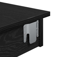 Produktbild för Vägg Barbord Svart Ek 102 x 45 x 103,5 cm Konstruerat trä