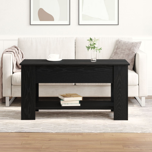vidaXL Kaffeebord Svart ek 101 x 49 x 52 cm Konstruerat trä