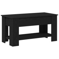 Produktbild för Kaffeebord Svart ek 101 x 49 x 52 cm Konstruerat trä