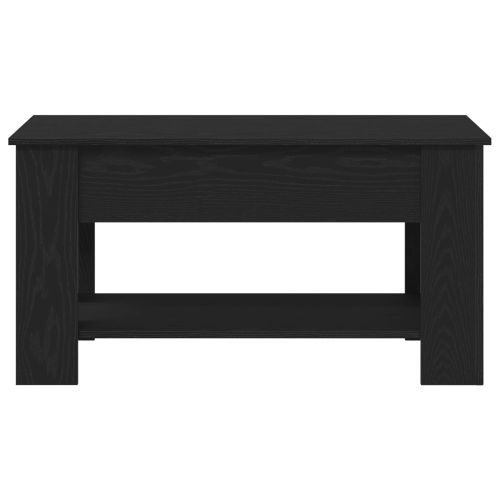 Produktbild för Kaffeebord Svart ek 101 x 49 x 52 cm Konstruerat trä