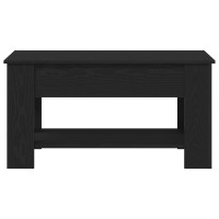 Produktbild för Kaffeebord Svart ek 101 x 49 x 52 cm Konstruerat trä