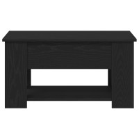 Produktbild för Kaffeebord Svart Ek 79 x 49 x 41 cm Konstruerat trä