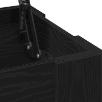Produktbild för Kaffeebord Svart Ek 79 x 49 x 41 cm Konstruerat trä