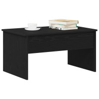 Produktbild för Kaffeebord Svart Ek 80 x 50,5 x 41,5 cm Konstruerat trä