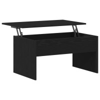 Produktbild för Kaffeebord Svart Ek 80 x 50,5 x 41,5 cm Konstruerat trä