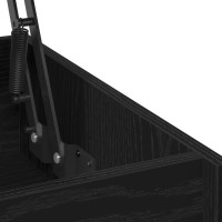 Produktbild för Kaffeebord Svart Ek 80 x 50,5 x 41,5 cm Konstruerat trä