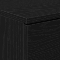 Produktbild för Nattduksbord 2 pcs Svart Ek 40 x 65 x 65 cm Konstruerat trä