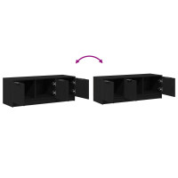 Produktbild för TV-skåp Svart Ek 102 x 35 x 36,5 cm Konstruerat trä