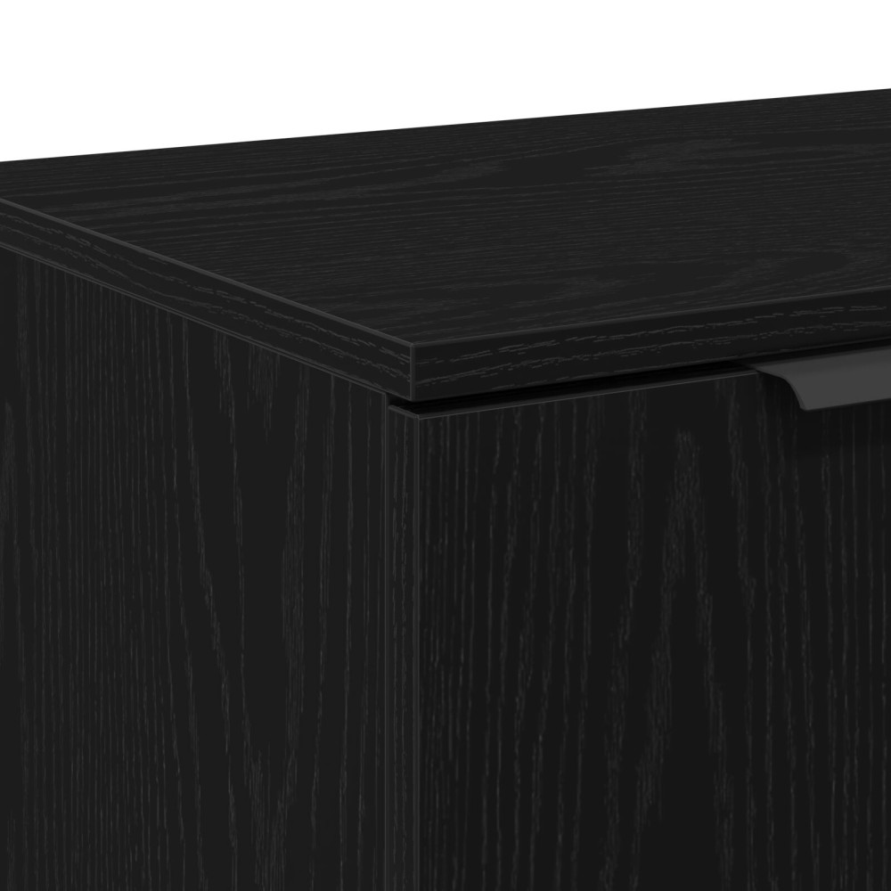 Produktbild för TV-skåp Svart Ek 102 x 35 x 36,5 cm Konstruerat trä