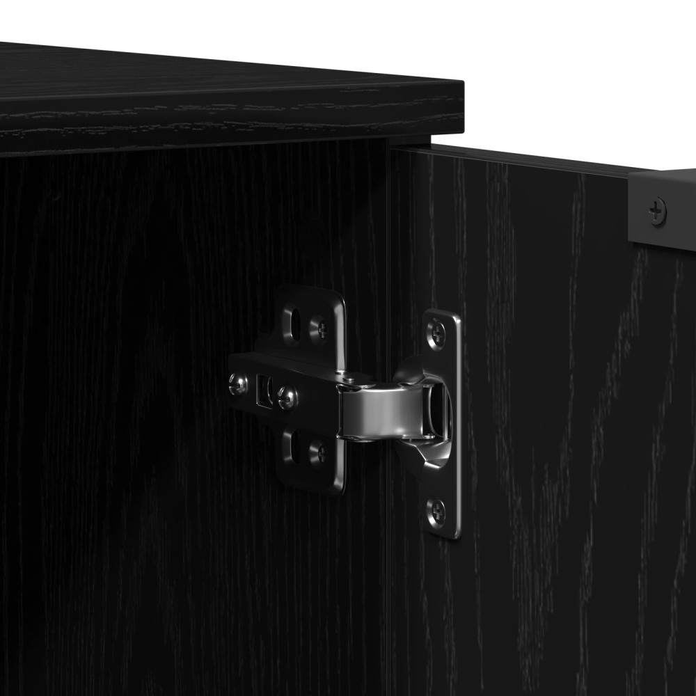 Produktbild för TV-skåp Svart Ek 102 x 35 x 36,5 cm Konstruerat trä