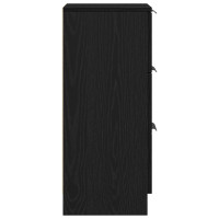 Produktbild för Sideboard 2 pcs Svart Ek 30 x 30 x 70 cm Konstruerat trä