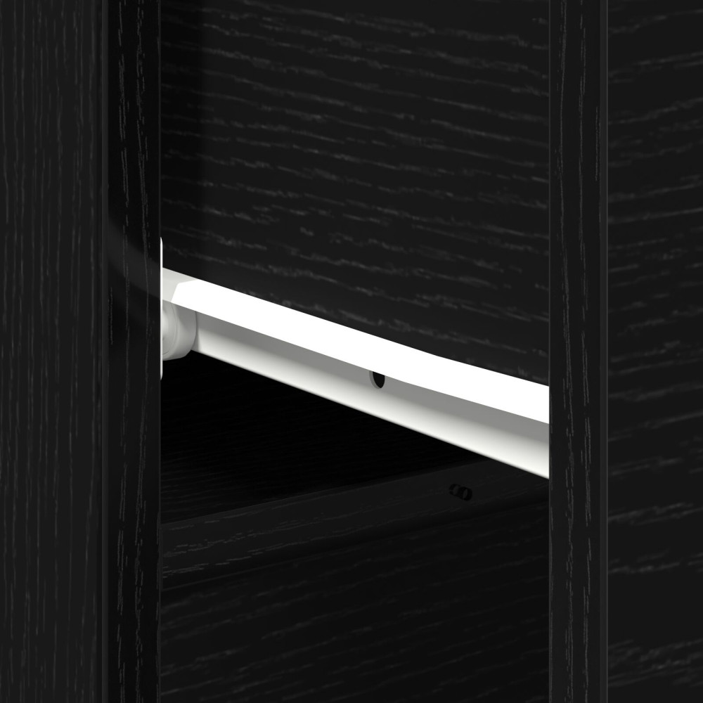 Produktbild för Sideboard 2 pcs Svart Ek 30 x 30 x 70 cm Konstruerat trä