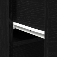 Produktbild för Sideboard 2 pcs Svart Ek 30 x 30 x 70 cm Konstruerat trä