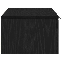 Produktbild för Väggskåp med låda Svart Ek 68 x 30 x 20 cm Konstruerat trä