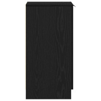 Produktbild för Skoskåp med hylla Svart Ek 29,5 x 35 x 70 cm Konstruerat trä