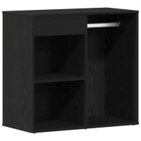 Produktbild för Kosmetisk skåp Svart Ek 80 x 40 x 75 cm Konstruerat trä