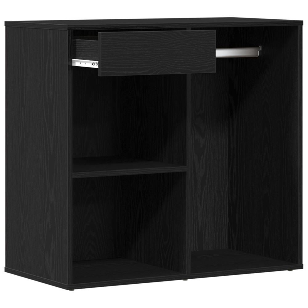 Produktbild för Kosmetisk skåp Svart Ek 80 x 40 x 75 cm Konstruerat trä