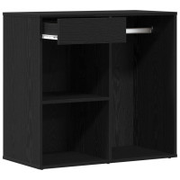 Produktbild för Kosmetisk skåp Svart Ek 80 x 40 x 75 cm Konstruerat trä