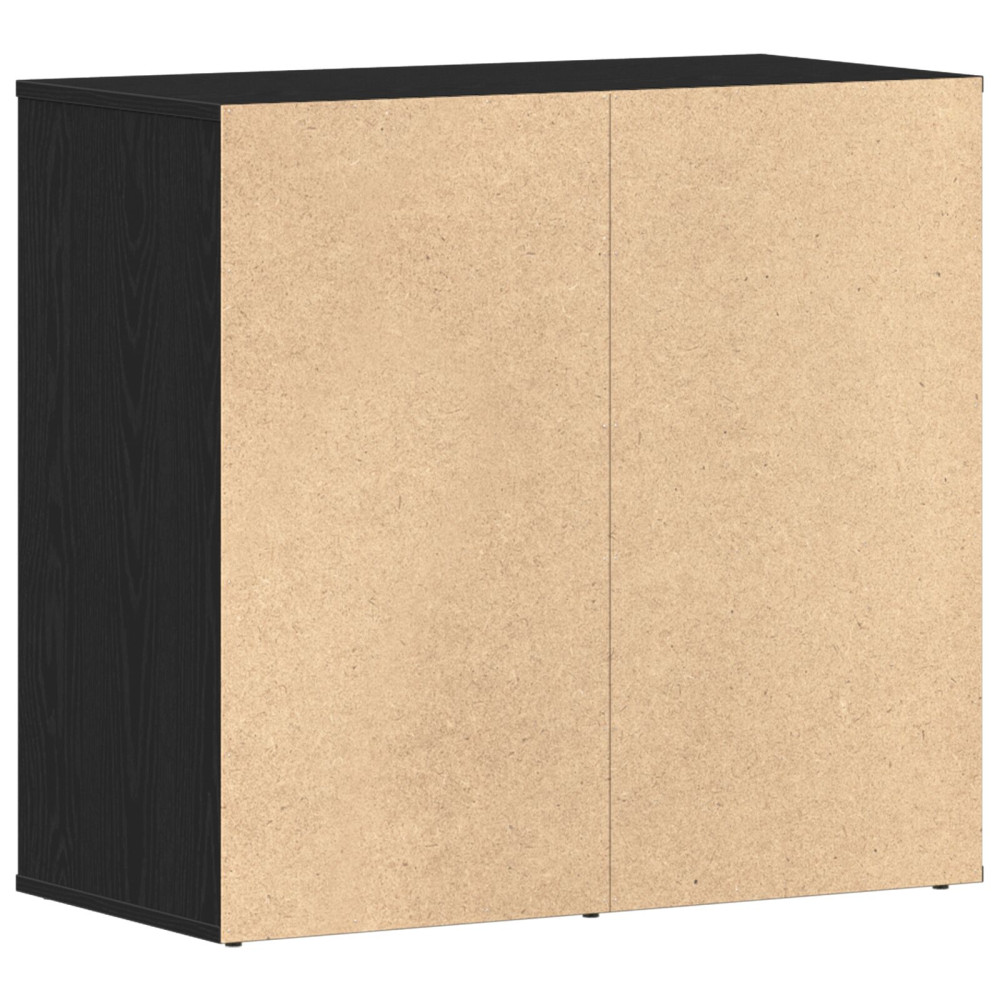 Produktbild för Kosmetisk skåp Svart Ek 80 x 40 x 75 cm Konstruerat trä
