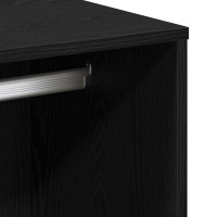 Produktbild för Kosmetisk skåp Svart Ek 80 x 40 x 75 cm Konstruerat trä