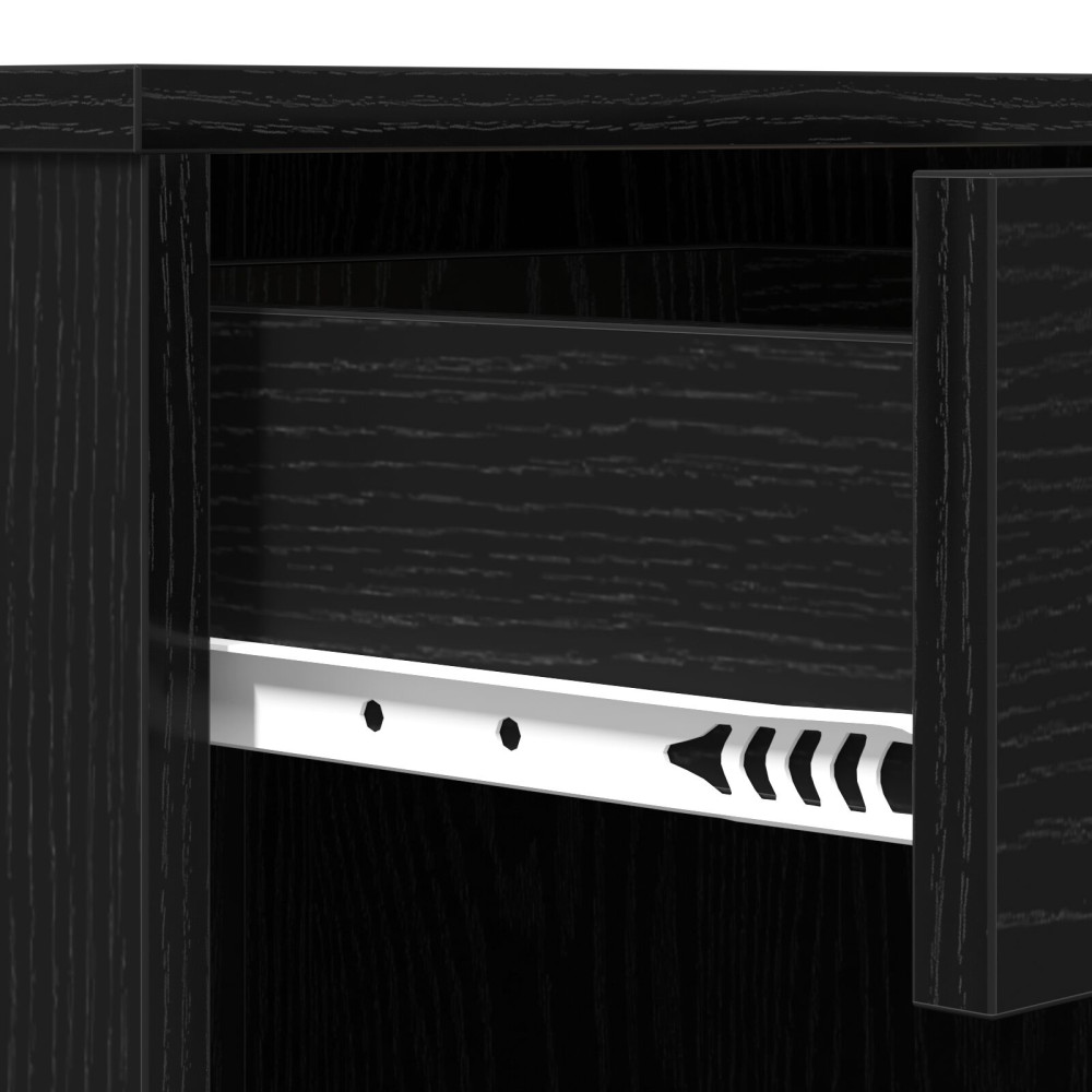 Produktbild för Kosmetisk skåp Svart Ek 80 x 40 x 75 cm Konstruerat trä