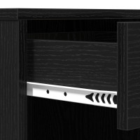 Produktbild för Kosmetisk skåp Svart Ek 80 x 40 x 75 cm Konstruerat trä