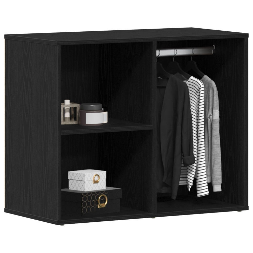 Produktbild för Kosmetisk skåp Svart Ek 80 x 40 x 65 cm Konstruerat trä