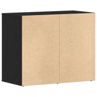Produktbild för Kosmetisk skåp Svart Ek 80 x 40 x 65 cm Konstruerat trä