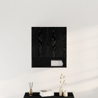 Produktbild för Väggskåp Väggmonterad Svart Ek 60 x 30 x 70 cm Konstruerat trä