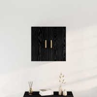 Produktbild för Väggskåp Väggmonterad Svart Ek 60 x 30 x 60 cm Konstruerat trä
