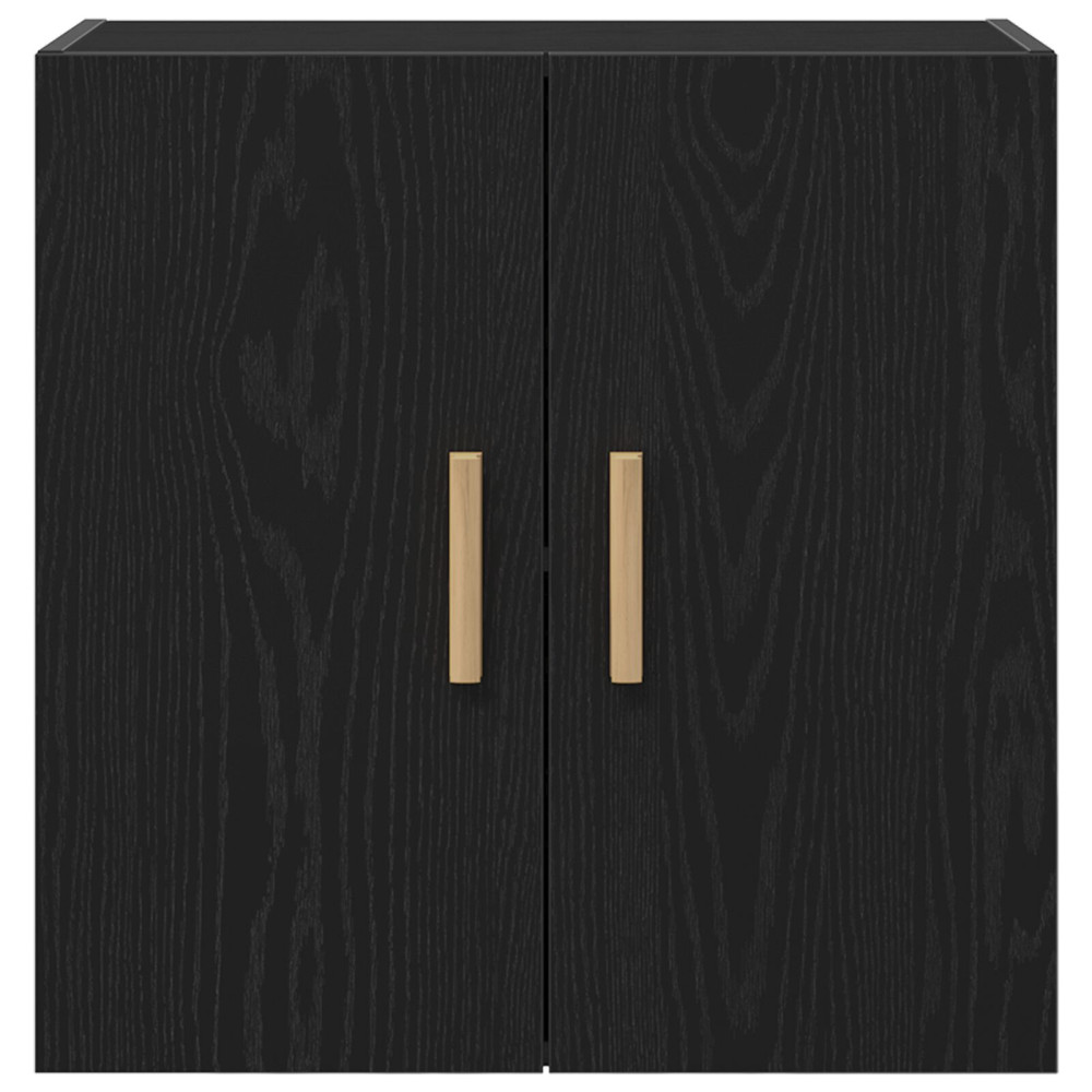 Produktbild för Väggskåp Väggmonterad Svart Ek 60 x 30 x 60 cm Konstruerat trä