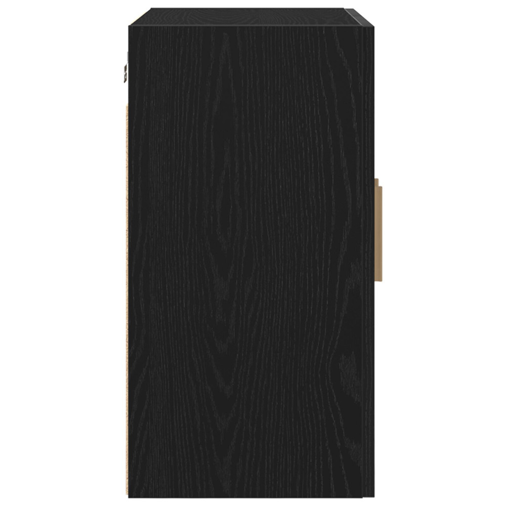 Produktbild för Väggskåp Väggmonterad Svart Ek 60 x 30 x 60 cm Konstruerat trä
