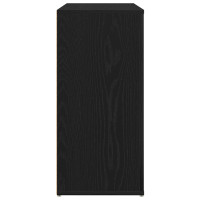 Produktbild för Sideboard Svart Ek 80 x 33 x 70 cm Konstruerat trä