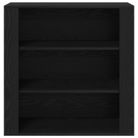 Produktbild för Väggskåp med hylla Svart Ek 80 x 33 x 80 cm Konstruerat trä