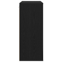 Produktbild för Väggskåp med hylla Svart Ek 80 x 33 x 80 cm Konstruerat trä