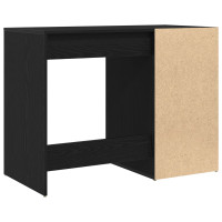 Produktbild för Skrivbord med låda Svart Ek 100 x 49 x 74 cm Konstruerat trä
