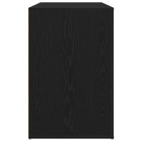 Produktbild för Skrivbord med låda Svart Ek 100 x 49 x 74 cm Konstruerat trä