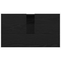 Produktbild för Badrumsskåp med handfat med hylla Svart Ek 58 x 33 x 60 cm