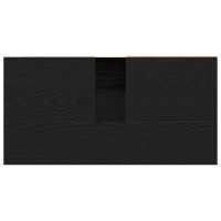 Produktbild för Badrumsskåp med låda Svart Ek 65 x 33 x 60 cm Konstruerat trä