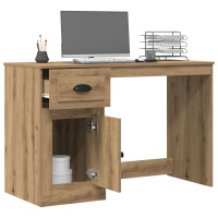 Produktbild för Skrivbord med låda Artisan Ek 50 x 115 x 75 cm Konstruerat trä