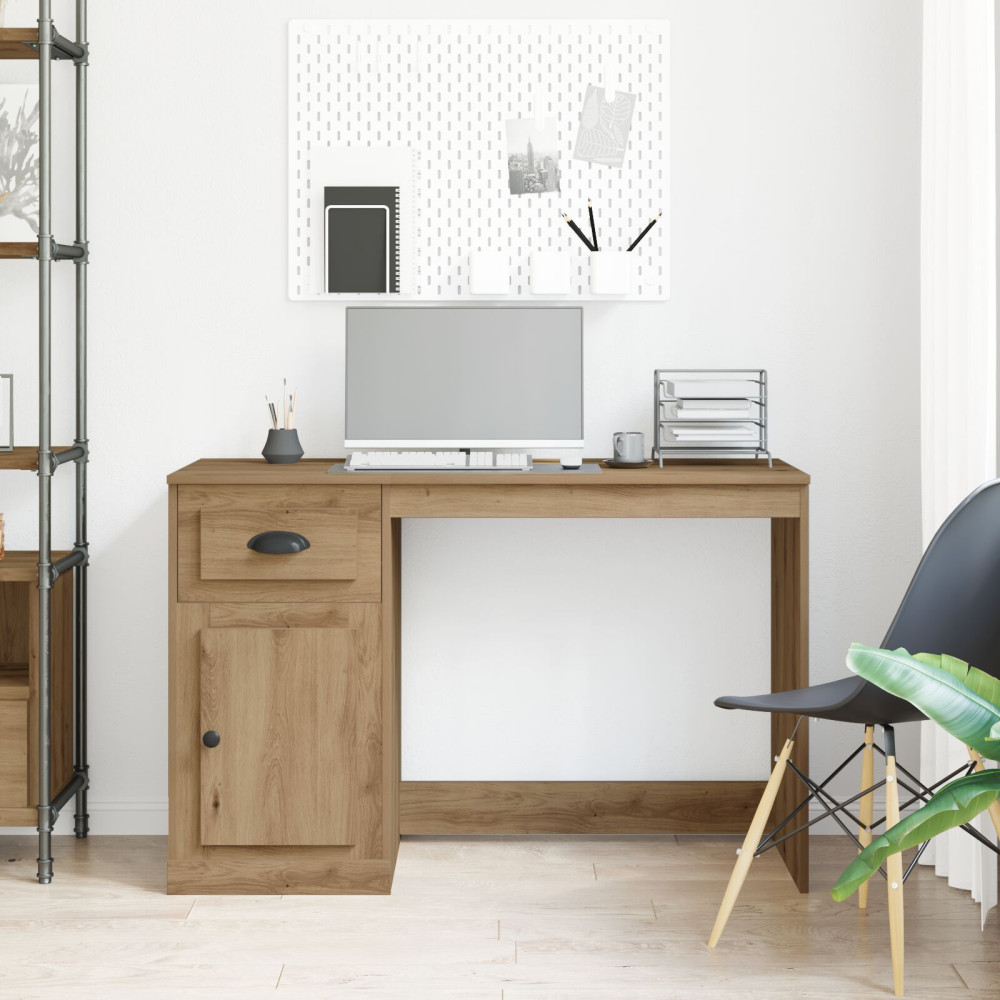 Produktbild för Skrivbord med låda Artisan Ek 50 x 115 x 75 cm Konstruerat trä