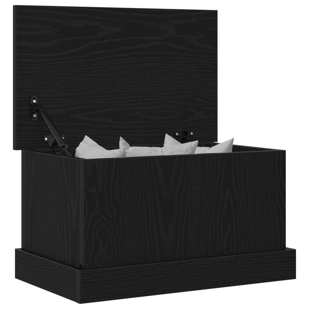 Produktbild för Förvaringslåda Svart ek 50 x 30 x 28 cm Konstruerat trä